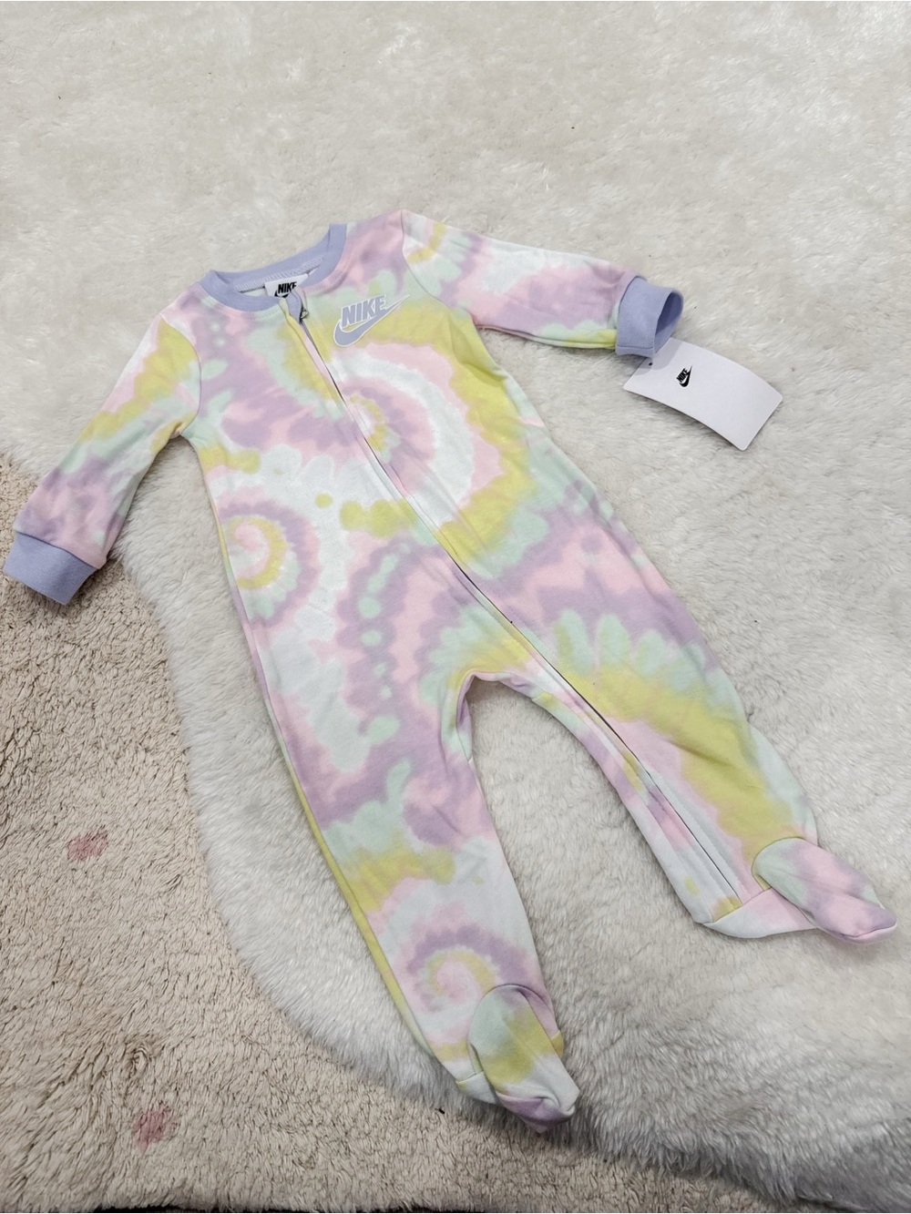 Nike Pastel Tie-Dye Footed One-Piece for Infant Baby